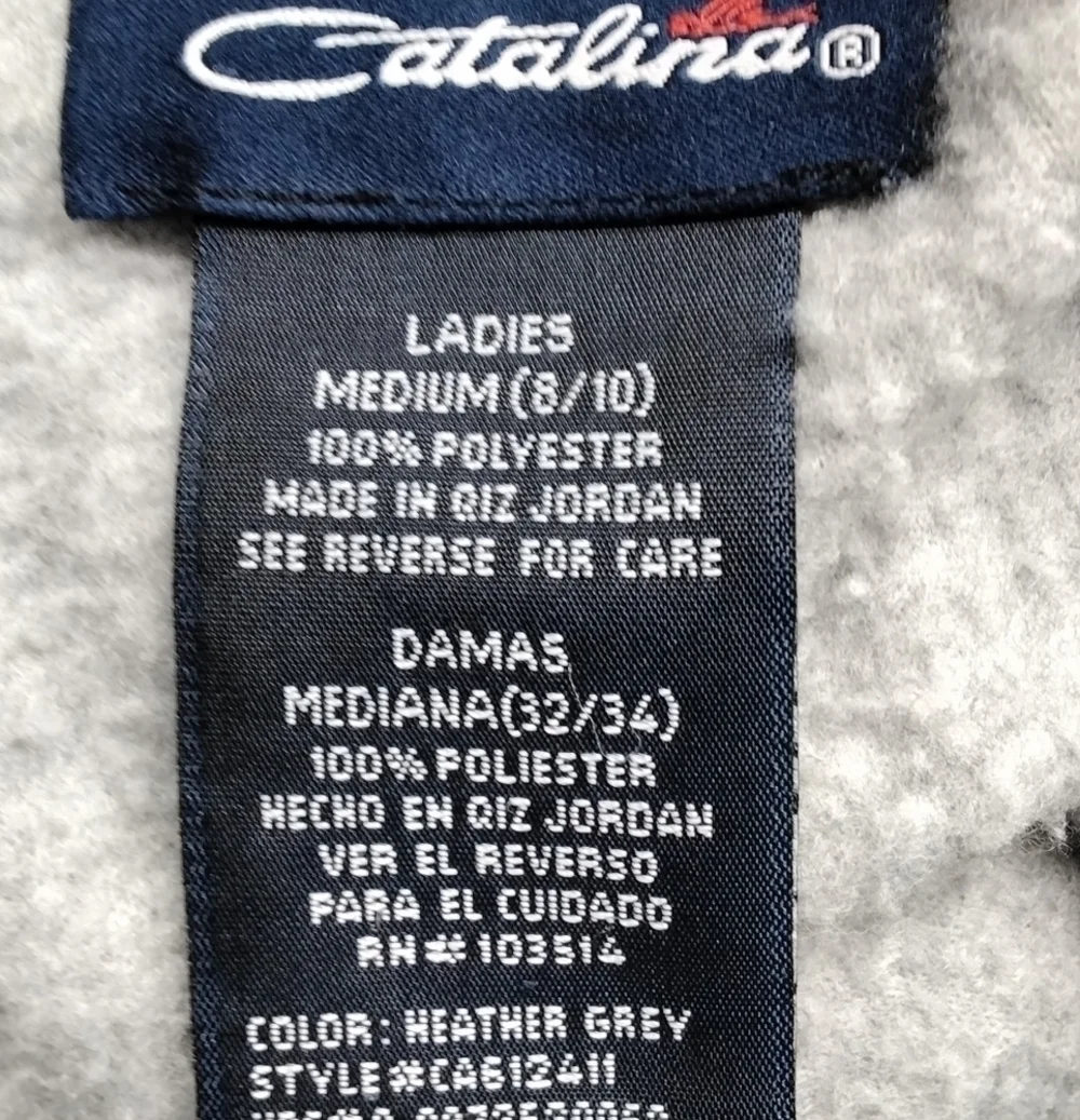 Catalina Women's Heather Gray Pullover Sweater    Size M